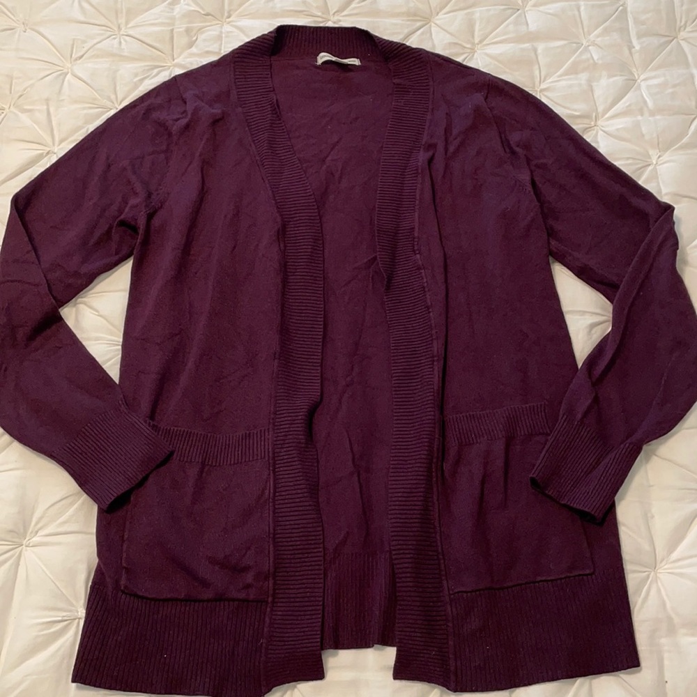 Size small dark plum cardigan